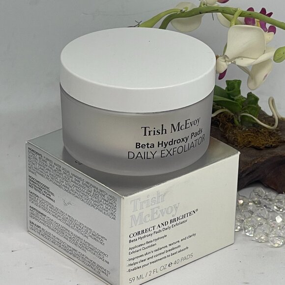 Trish McEvoy Correct & Brighten Beta Hydroxyl Pads Exfoliator-40 Pads-New In Box